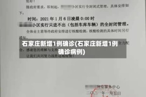 石家庄新增1例确诊(石家庄新增1例确诊病例)