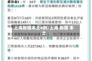 上海新增本土4例/上海 新增 本土