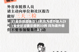 31省份新增确诊12例均为境外输入(31省份新增确诊病例33例 均为境外输入)