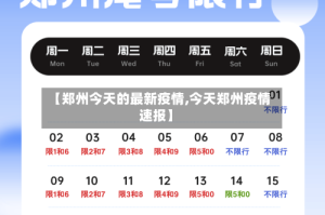 【郑州今天的最新疫情,今天郑州疫情速报】
