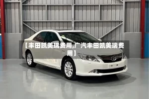 【丰田凯美瑞费用,广汽丰田凯美瑞费用】