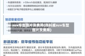 suv车型图片及费用(昂科威suv车型图片及费用)