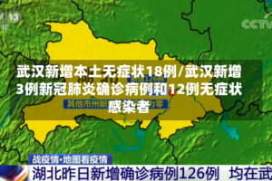 武汉新增本土无症状18例/武汉新增3例新冠肺炎确诊病例和12例无症状感染者