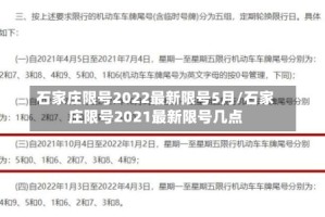 石家庄限号2022最新限号5月/石家庄限号2021最新限号几点