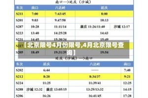 【北京限号4月份限号,4月北京限号查询】
