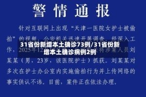 31省份新增本土确诊73例/31省份新增本土确诊病例2例