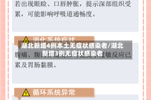 湖北新增4例本土无症状感染者/湖北新增3例无症状感染者