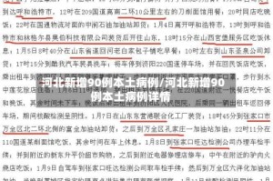 河北新增90例本土病例/河北新增90例本土病例详情