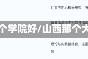 山西哪个学院好/山西那个大学好