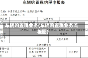 车辆购置税业务(车辆购置税业务流程图)