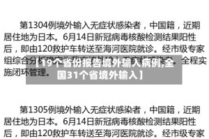 【19个省份报告境外输入病例,全国31个省境外输入】