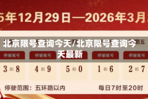 北京限号查询今天/北京限号查询今天最新