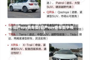 日产suv各车型(日产suv各车型字母)