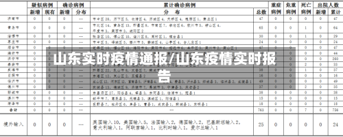 山东实时疫情通报/山东疫情实时报告-第1张图片