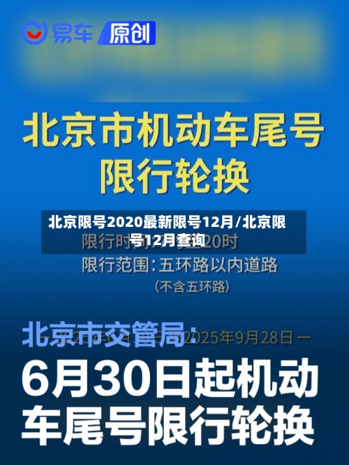 北京限号2020最新限号12月/北京限号12月查询-第1张图片