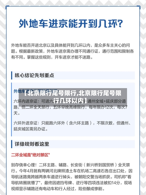 【北京限行尾号限行,北京限行尾号限行几环以内】-第1张图片