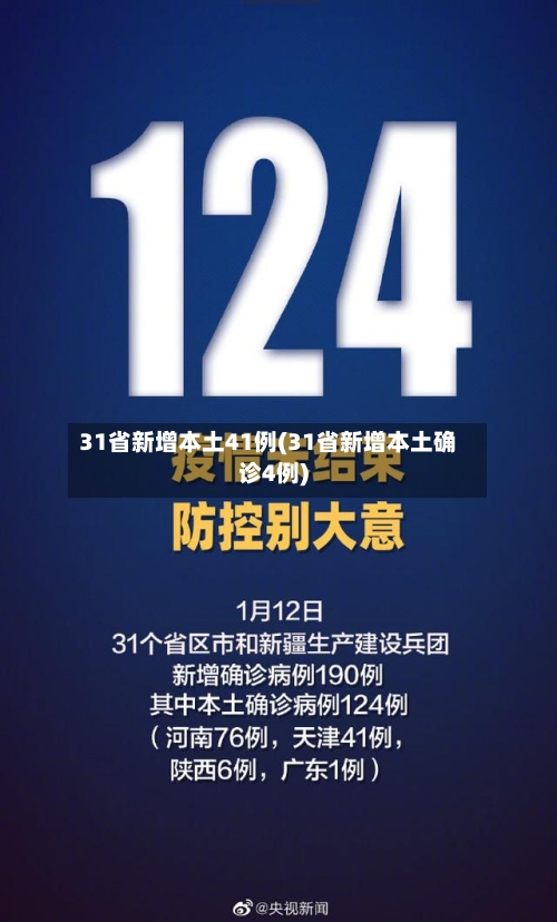 31省新增本土41例(31省新增本土确诊4例)-第1张图片