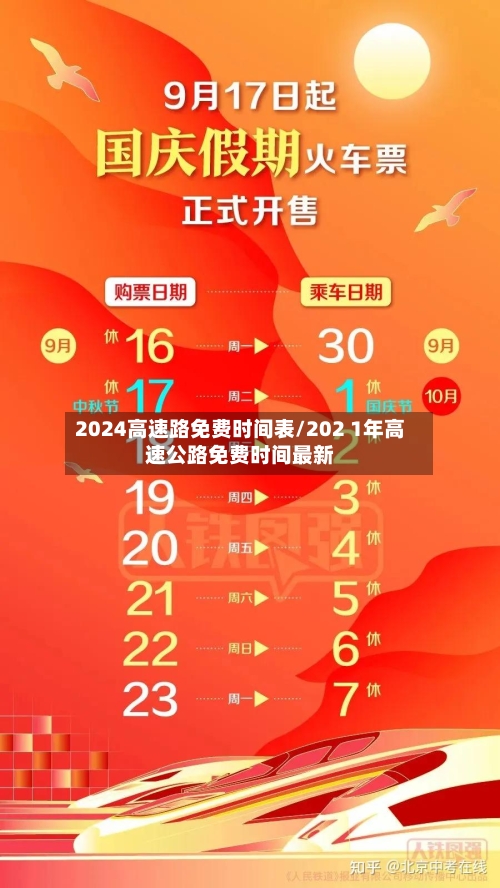 2024高速路免费时间表/202 1年高速公路免费时间最新-第1张图片