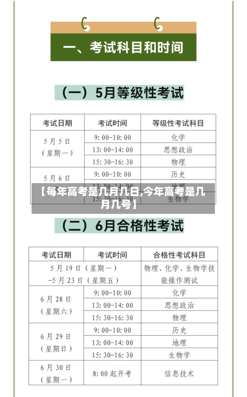 【每年高考是几月几日,今年高考是几月几号】-第1张图片