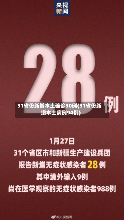 31省份新增本土确诊30例(31省份新增本土病例94例)-第2张图片