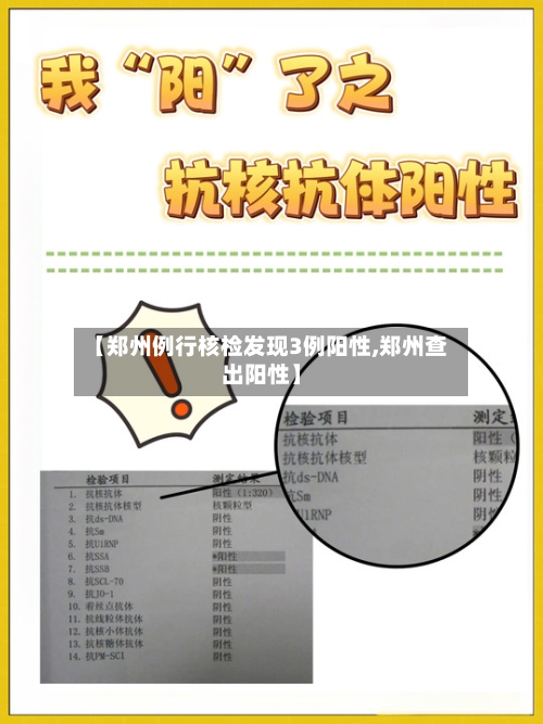 【郑州例行核检发现3例阳性,郑州查出阳性】-第1张图片