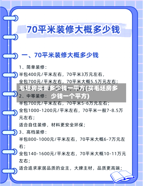 毛坯房买要多少钱一平方(买毛坯房多少钱一个平方)-第3张图片