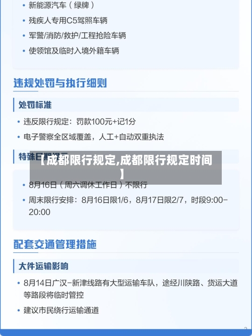 【成都限行规定,成都限行规定时间】-第1张图片