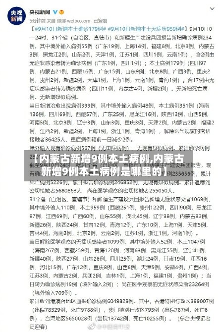 【内蒙古新增9例本土病例,内蒙古新增9例本土病例是哪里的】-第1张图片