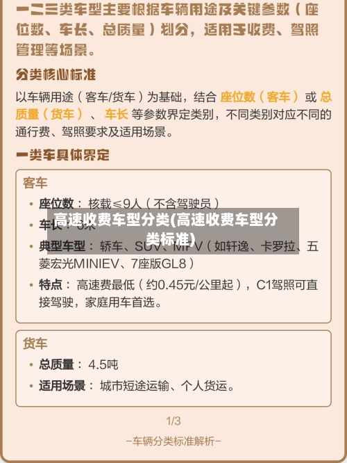 高速收费车型分类(高速收费车型分类标准)-第2张图片