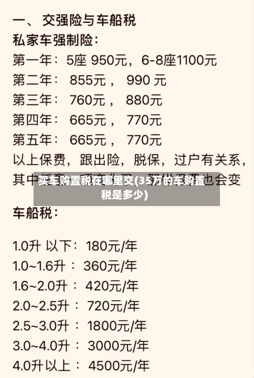 买车购置税在哪里交(35万的车购置税是多少)-第2张图片