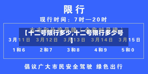 【十二号限行多少,十二号限行多少号】-第3张图片