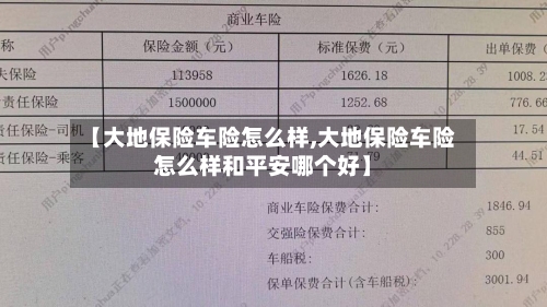 【大地保险车险怎么样,大地保险车险怎么样和平安哪个好】-第2张图片